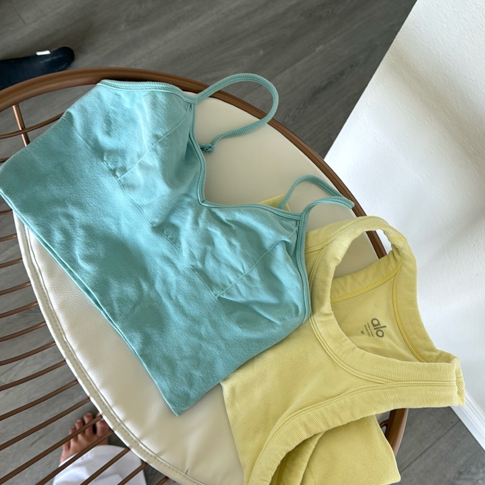 Two alo sports bras size medium